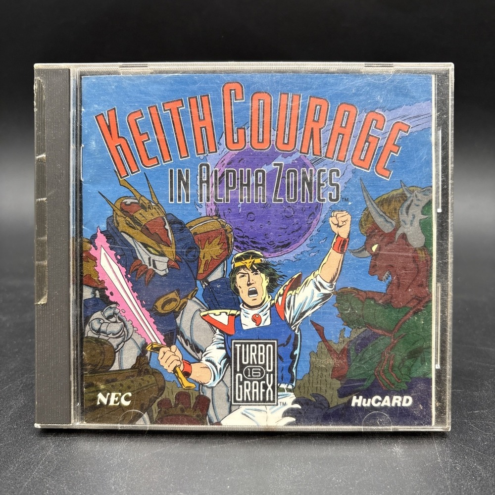 NEC‎ Keith Courage in Alpha Zones TurboGrafx-16 HuCARD Manual Included 1989